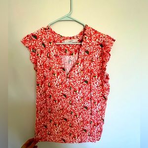 Loft medium tropical blouse orange